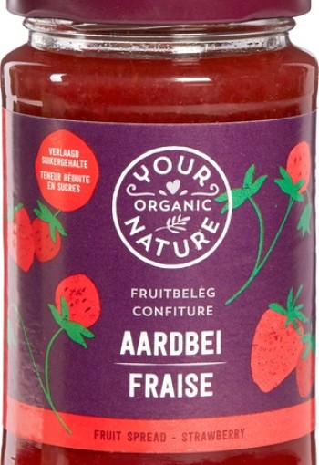 Your Organic Nat Fruit beleg aardbei bio (250 Gram)