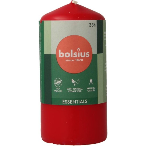 Bolsius Stompkaars 120/58 delicate red (1 Stuks)