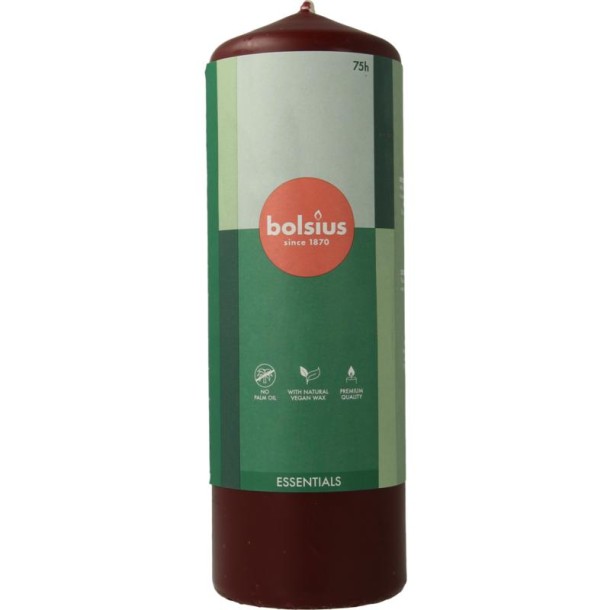 Bolsius Stompkaars 200/68 velvet red (1 Stuks)