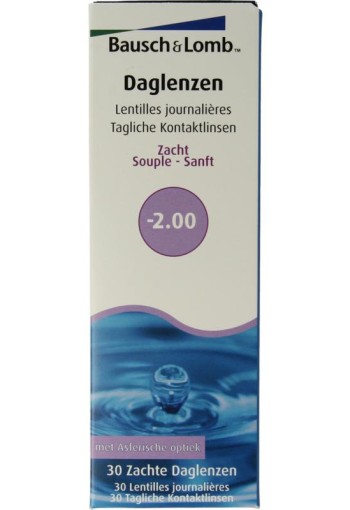 Bausch & Lomb Daglenzen -2.00 (30 Stuks)