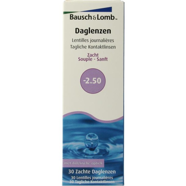 Bausch & Lomb Daglenzen -2.50 (30 Stuks)