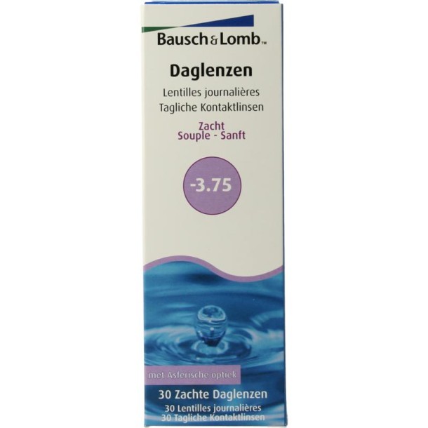 Bausch & Lomb Daglenzen -3.75 (30 Stuks)