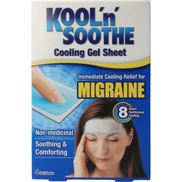 Kool'n'soothe Migraine gelstrips (2 Stuks)