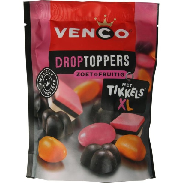 Venco Droptoppers zoet & fruitig (215 Gram)