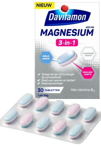 Davitamon Magnesium 3 in 1 30 tabletten