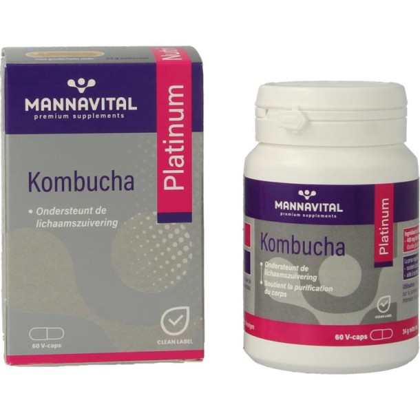 Mannavital Kombucha platinum (60 Vegetarische capsules)
