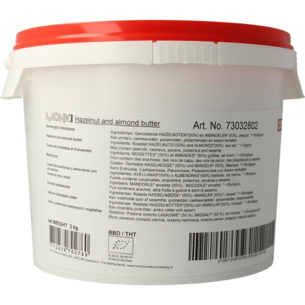 Monki Gemengde notenpasta met zout bio (3 Kilogram)