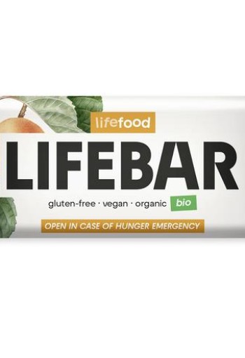 Lifefood Lifebar abrikoos bio raw (40 Gram)