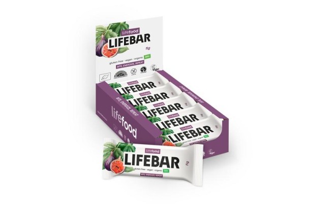 Lifefood Lifebar energiereep vijg raw en bio (40 Gram)