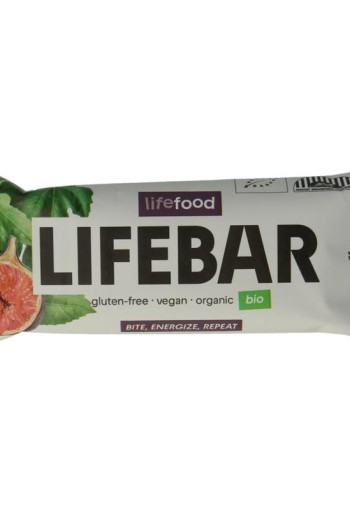 Lifefood Lifebar energiereep vijg raw en bio (40 Gram)
