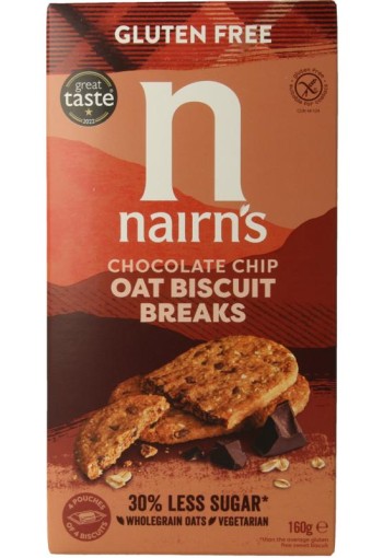 Nairns Biscuit breaks oat & chocolate chip (160 Gram)