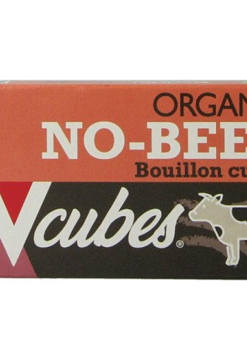 Vcubes Bouillonblokjes no beef bio (72 Gram)