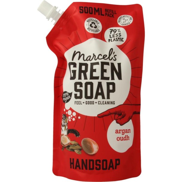 Marcel's GR Soap Handzeep argan & oudh navul (500 Milliliter)