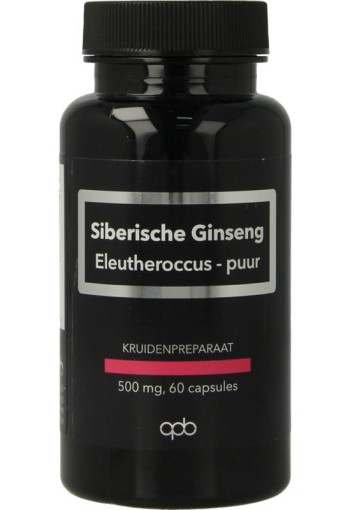 Apb Holland Siberische ginseng extract puur 500mg (60 Vegetarische capsules)