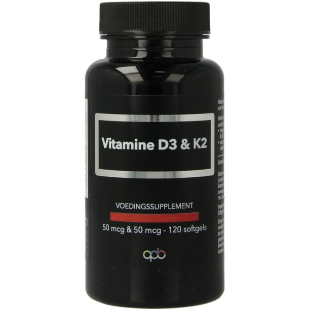 Apb Holland Vitamine D3 50mcg & K2 50mcg forte (120 Softgels)