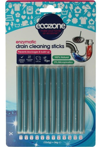 Ecozone Afvoer ontstopper sticks (12 Stuks)
