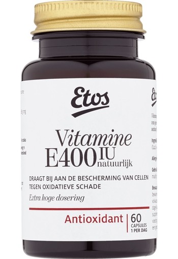 Etos Vitamine E400 IU Natuurlijk Capsules 60 capsules