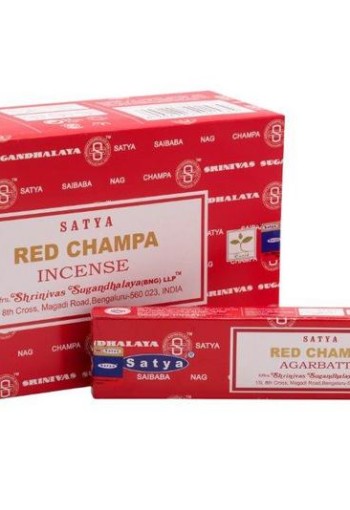 Nag Champa Wierookstokjes satya red champa (15 Gram)