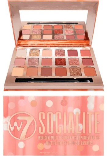 W7 Socialite Multi-Textured Pressed Pigment Palette
