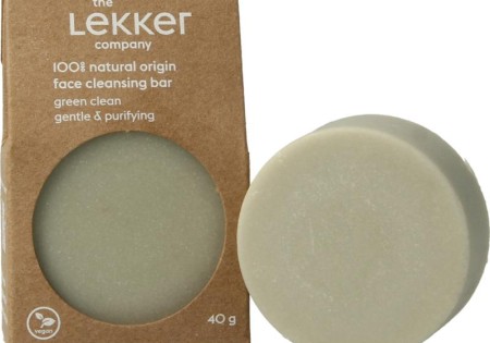Lekker Company Face bar green clean (40 Gram)