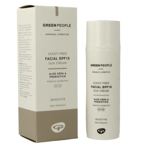Green People Suncream face scent free SPF15 (50 Milliliter)