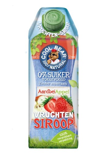Cool Bear Siroop aardbei-appel (750 Milliliter)