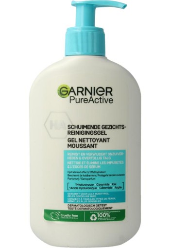 Garnier Pureactive hydraterende gezichtsreiniging (250 Milliliter)