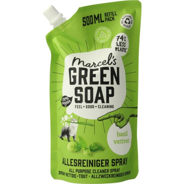 Marcel's GR Soap Allesreiniger spray basilicum & vertivert gras nav (500 Milliliter)