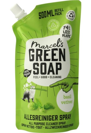 Marcel's GR Soap Allesreiniger spray basilicum & vertivert gras nav (500 Milliliter)