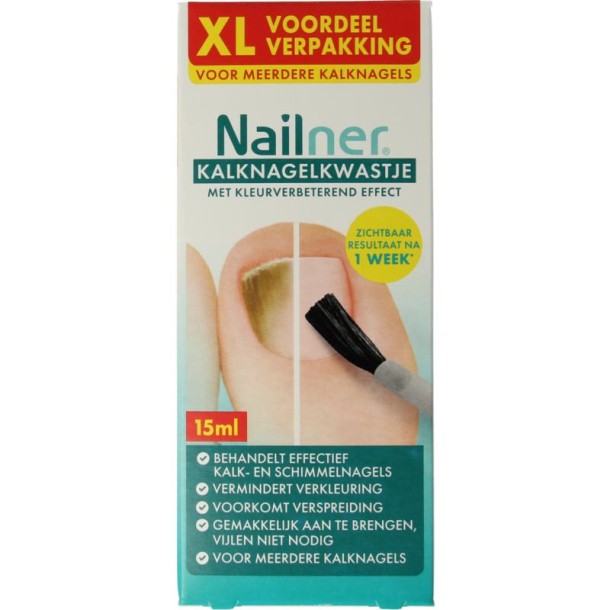 Nailner Kalknagelkwast 2-in-1 XL (15 Milliliter)