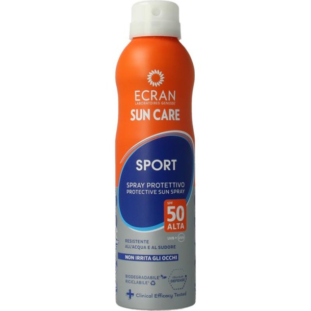 Ecran Sun milk spray invisible sport SPF50 (250 Milliliter)
