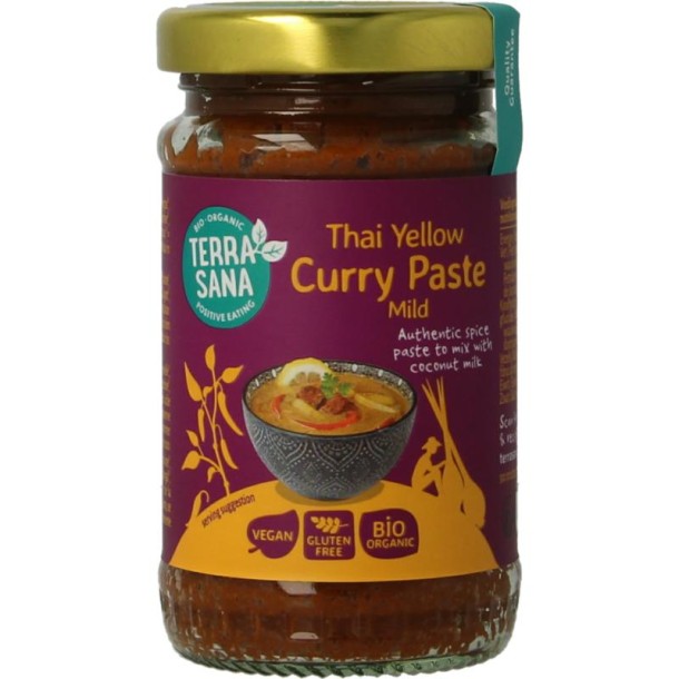 Terrasana Thaise gele curry pasta bio (120 Gram)