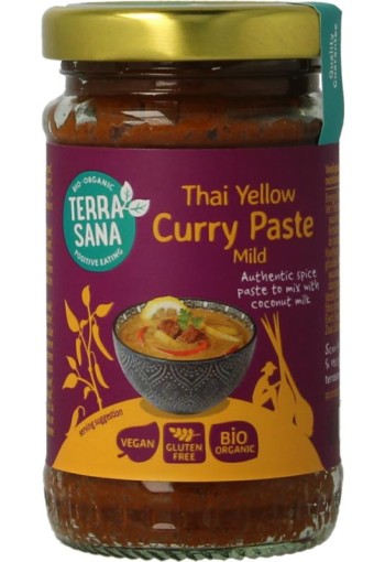 Terrasana Thaise gele curry pasta bio (120 Gram)
