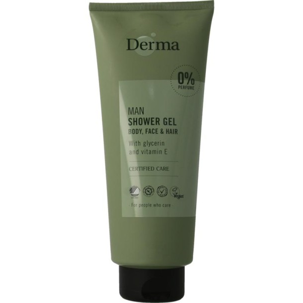 Derma Man douchegel body, face & hair (350 Milliliter)