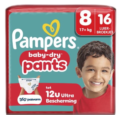 Pampers Baby Dry Pants Luierbroekjes Maat 8 17+ kg 16 stuks