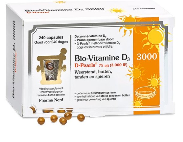 Pharma Nord Bio vitamine D3 75mcg 3000IE (240 Capsules)