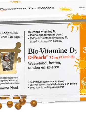 Pharma Nord Bio vitamine D3 75mcg 3000IE (240 Capsules)
