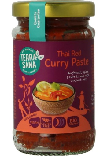 Terrasana Thaise rode currypasta bio (120 Gram)