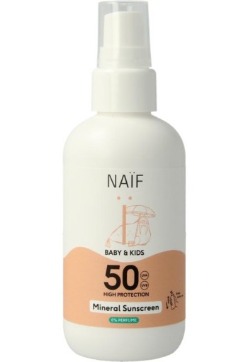 Naif Zon baby & kids spray parfumvrij SPF50 (100 Milliliter)