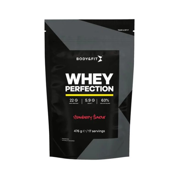 Body&Fit Whey Perfection Eiwitpoeder Stawberry 476 GR