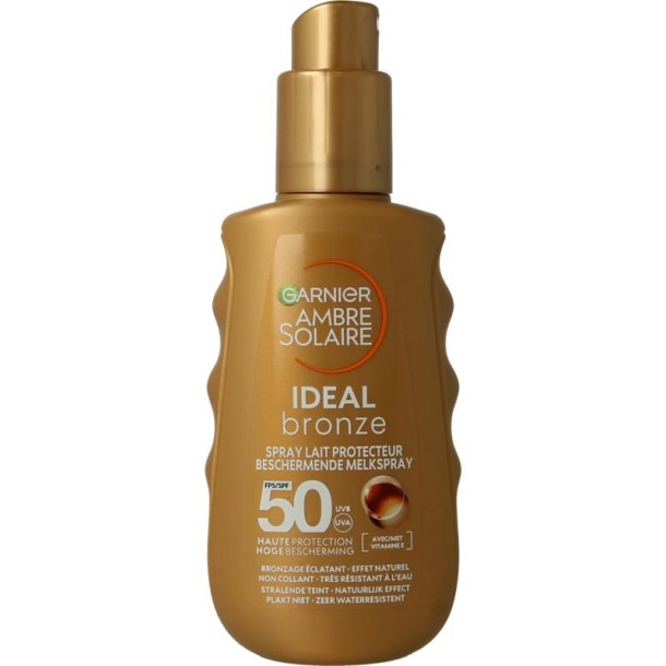 Ambre Solaire Melkspray ideal bronze SPF50 150 Milliliter