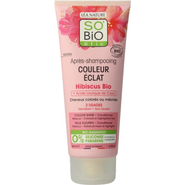 So Bio Etic Conditioner colour & shine hibiscus (200 Milliliter)