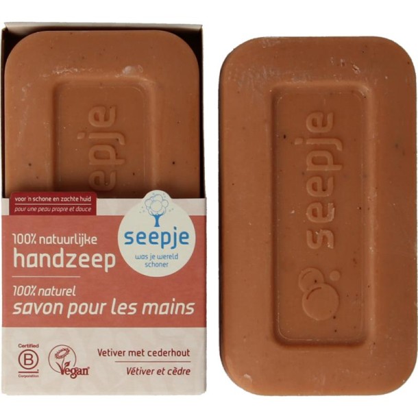 Seepje Hand en lichaamszeep vetiver cederhout (120 Gram)