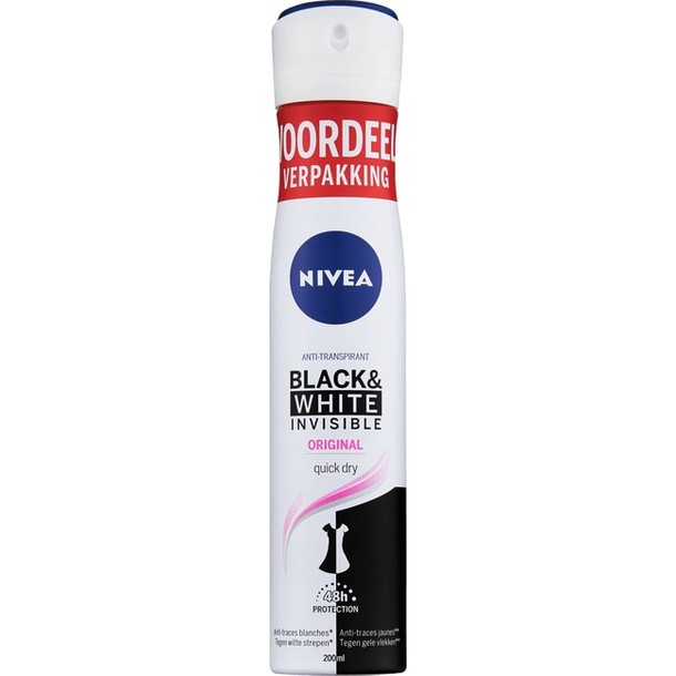 NIVEA Black & White Anti-Transpirant Spray 200 ml