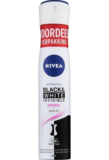 NIVEA Black & White Anti-Transpirant Spray 200 ml