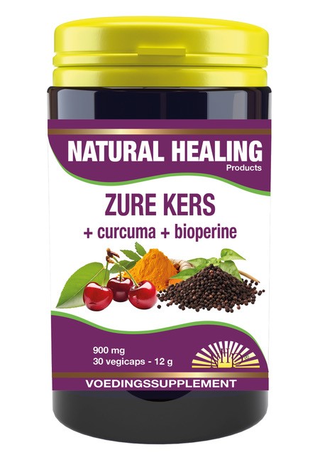 NHP Zure kers/curcuma/piper nigrum (30 Vegetarische capsules)