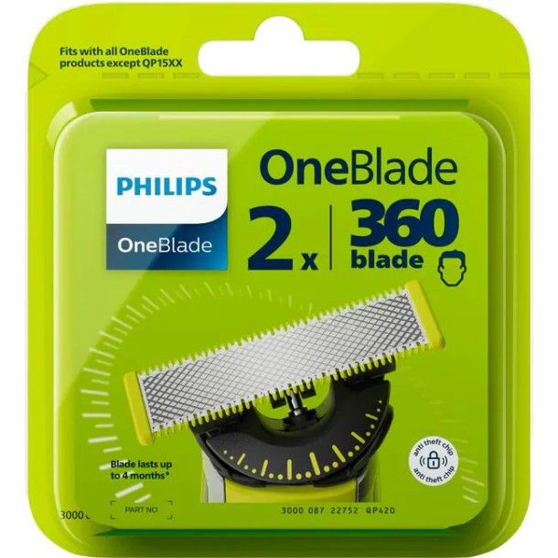 Philips Hydrid Blister One Blade Opzetmesjes 2 stuks