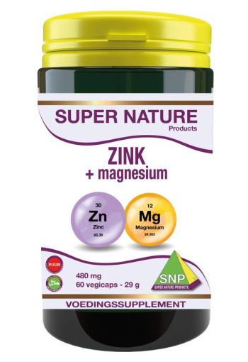 SNP Zink + magnesium puur (60 Vegetarische capsules)