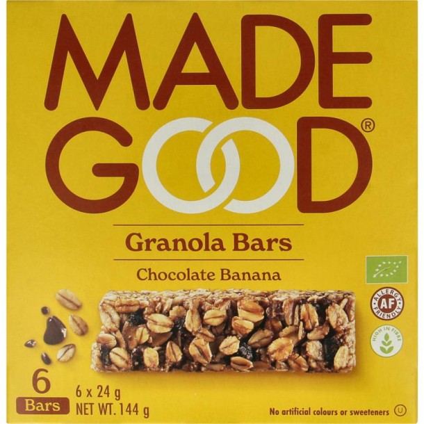 Made Good Granola bar chocolate banana 24 gram bio (6 Stuks)
