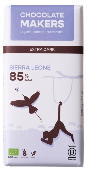 Chocolatemakers Little bee eater 85% puur bio (80 Gram)